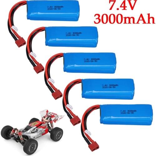 Original Wltoys 144001 2s 7.4 V 3000mAh Lipo battery for Wltoys 104001 124019 12428 RC car upgraded battery parts Игрушки 1-5PCS
