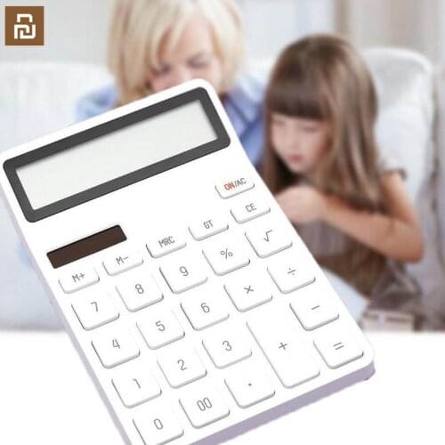 Original Youpin LEMO Desktop Calculator Photoelectric Dual Dive 12 Number Display Automatic Shutdown For Office Finance Business