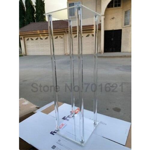 10pcs Acrylic Vases Flowers Vase Column Stand, Wedding Decor Flower Stand Clear Display Rack for Party Wedding Photography