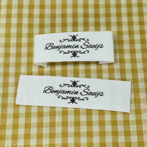 Custom Sewing labels / Brand labels, Custom Clothing Tags, Cotton Ribbon label, Name label (FR070)