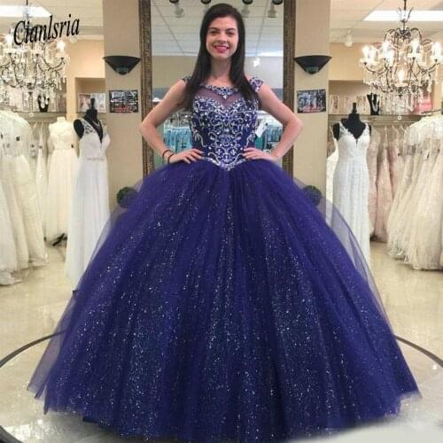 Stunning Purple Ball Gown Quinceanera Dresses Scoop Neck Sleeveless Floor Length Sweet 16 Prom Gown Wave Point Pageant Dress