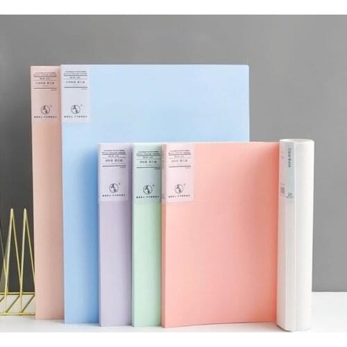 A4 Display Book 20/40/80/100 Pages Transparent Insert File Folder Document Bag N84A