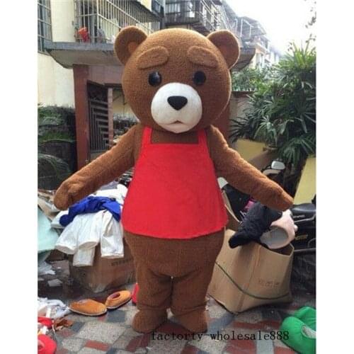 Advertising Teddy Bear Mascot Costume Suits Cartoon Fancy Dress Adults Size Hot Carnival Cartoon Character Mascot Costume Gift