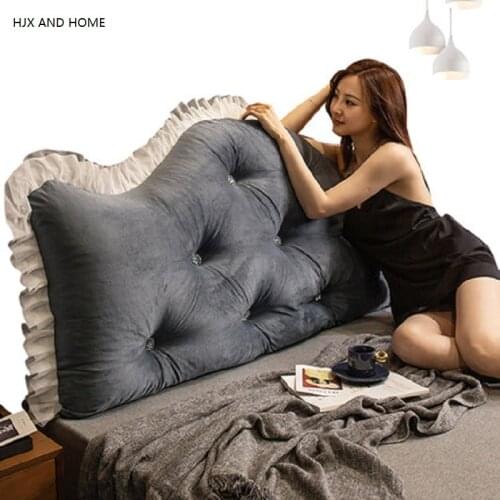 Luxury European Retro Long pillows Simple bed cushion Multifunction Tatami Bed soft bag Removable Bed pillow For Sleeping