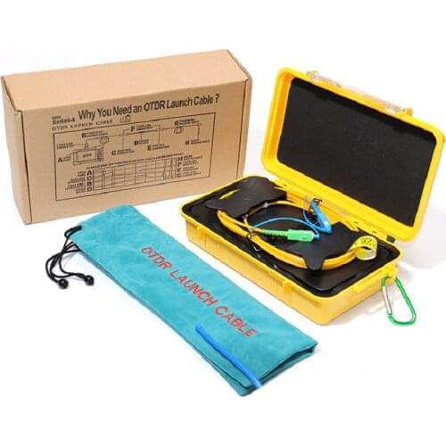 SC UPC-SC APC 500/1000/2000 meters Singlemode Fiber Ring-Portable OTDR Launch Cable Box OTDR fiber tester extension line