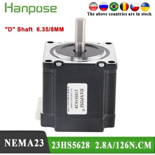 Nema23 Stepper Motor 23HS5628 4-lead 57 Series motor 2.8A 126N.cm High torque, high efficiencyFor 3D Printer Monitor Equipment