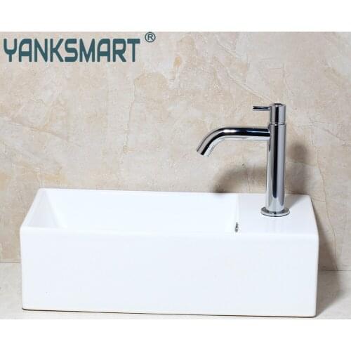 Bathroom basin faucet system modern Single handle faucet ceramics Square Simple Basin