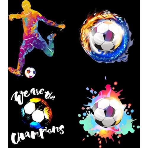 Football Thermal Transfer Sports Club Patches On Clothes Fusible Patch Badge Decal Stripes Thermo-Sticker Heat Transfer Clothing