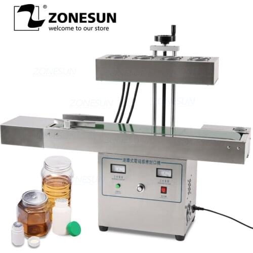Zonesun Vertical Sealing Machine Electromagnetic Continuous Induction Aluminum Foil Sealing Machine Indution Automatic Sealer