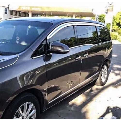 Brand New 1 Set Chrome Side Rain Guard Deflectors Vent Sun Shade Window Visors For Buick GL8 2014-2018