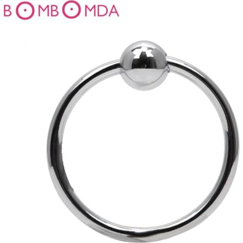 1pc Stainless Steel Penis Rings Bead Cock Ring Locking Penis Ring Sex Toys Adult Sex Products For Men Couples Chastity Device