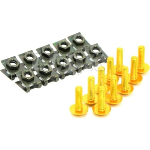 10pcs 6mm CNC Motorcycle Fairing body work Bolts Screws For honda 2004-2007 cbr 1000 rr/cbr1000rr yamaha yzf r6 yzfr1 fz1 fazer