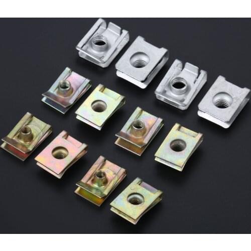 10Pcs Auto Clips M5 M6 M8 For Car Motor Tread Panel Spire Nut Fairing Clip Fastener Speed Zinc Mounting Clamp