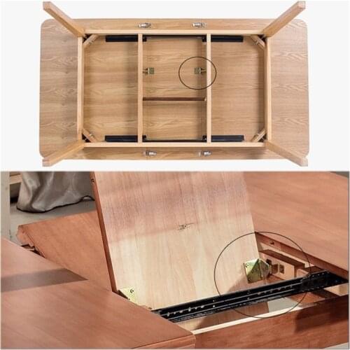 2pcs 180 degree flap hinge iron hidden folding hinge for Dining table desk bed bracket mechanism combination Furniture fittings