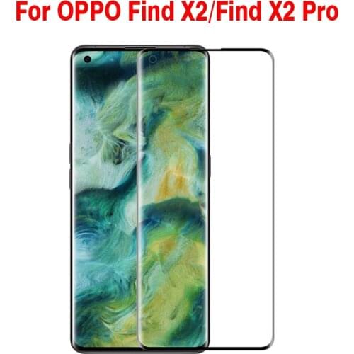 2PCS 3D Curved Tempered Glass For OPPO Find X2 Full Screen Cover Explosion-proof Screen Protector Film For OPPO Find X2 Pro