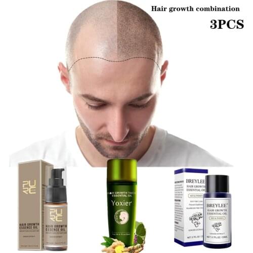 Essential Oils For Hair Growth Fast Growing Hair Oil Spray Women Hair Loss Care Hair Growth Product Combination Packages 3PCS