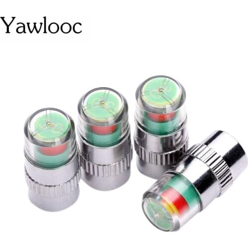 4Pcs 2.0 Bar 30 Psi Car Tyre Tire Air Pressure Monitoring System Warning Indicator Tire Valve Stem Caps for Auto Vehicle Truck