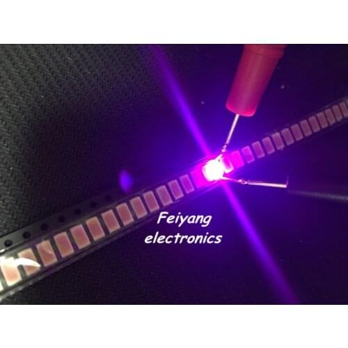 50PCS 5730 SMD UV/purple Light chip lamps 395-400nm LED crystal Clear beads LED GOOD quality
