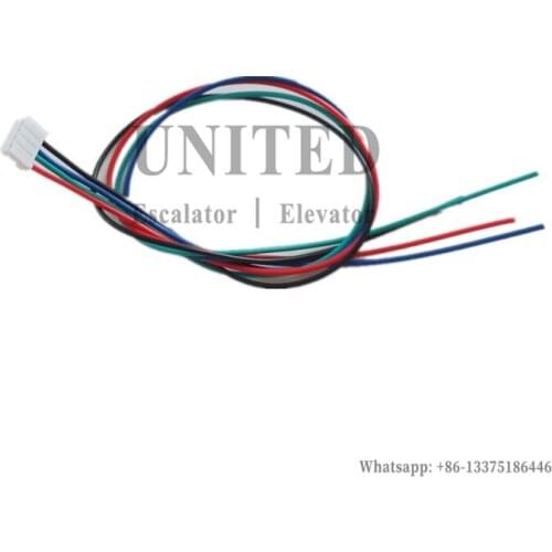 50pcs UNITED Elevator Button Line Single Head Line 4 Cores Total Length 31mm Line Length 30mm