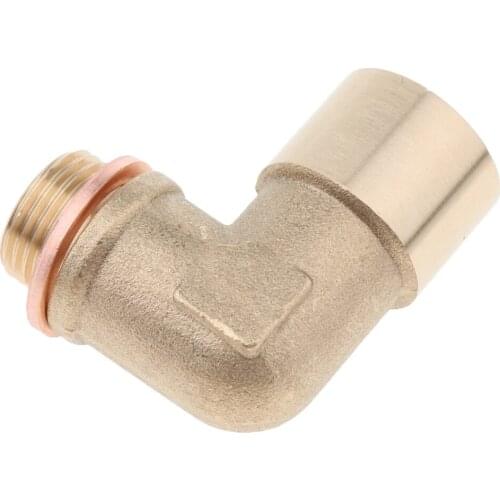 90 Degree O2 Sensor Exhaust Extension with O2 Sensor Angled Spacer Adapter M18 X 1.5