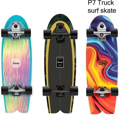 32 Inch Surfskate Board P7 Truck Land Surf Skate Board Longboard Outdoor Carving Pumping Sport Board Complete Skateboard