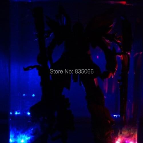 21.5*21*26CM Gundam Action Figure Toys Model MG/TV/HG/RG/BB Color Light Box Scene display box Display stand Display frame
