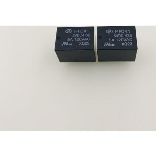 HFD41-5VDC-HS5 005 6pin 5A 120VAC power relays new orginal