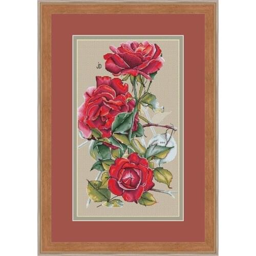 Santana Rose 31-45 Counted Cross Stitch 11CT 14CT 18CT DIY Cross Stitch Kits Embroidery Needlework Sets