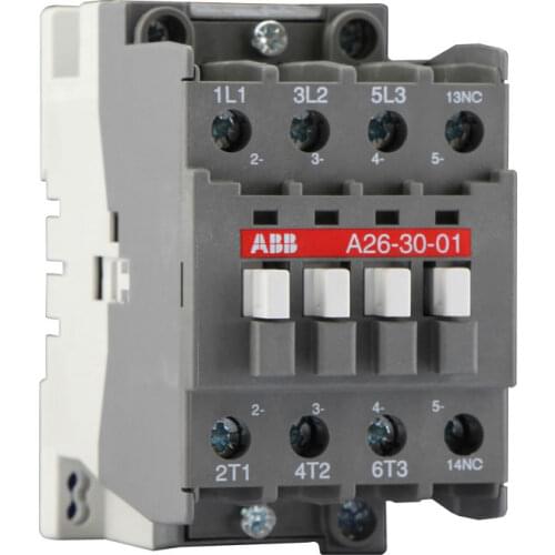 ABB AC contactor A26-30-01 A30-30-01 A40-30-01 220V380V110V24V26A30A40AMain contact3NOAuxiliary contact1NO or 1NC