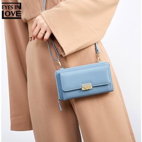 Leather Women Shoulder Bag Clutch Handbags Ladies Many Departments Small Messenger Bags for Women Crossbody Bag Female Wallet