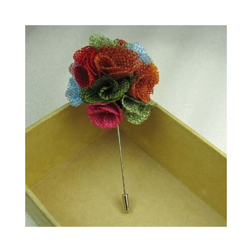 Burlap flowers men stick pin lapel pin brooch pins Fashion Classic Assorted 20pcs/lot 6color for your choice Free shipping
