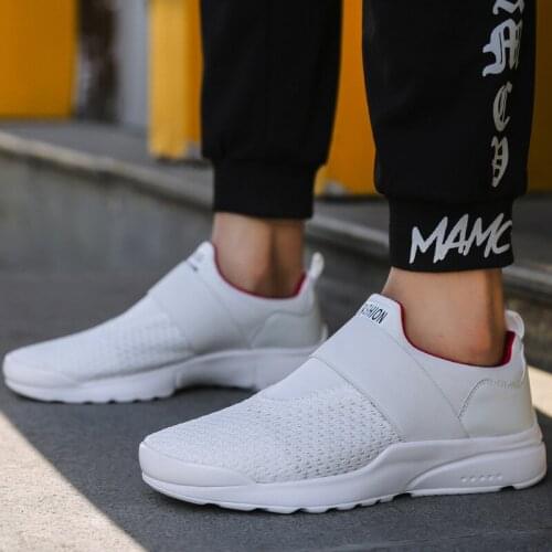 Fashion Mens Casual Shoes Spring and Autumn 2019 Newest Mens Casual Shoes Mesh Air-permeable Slip-on Sneakers