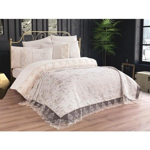 Çeyizdiyarı Zerda 7 Piece set the Bride Set Cream Cappucino