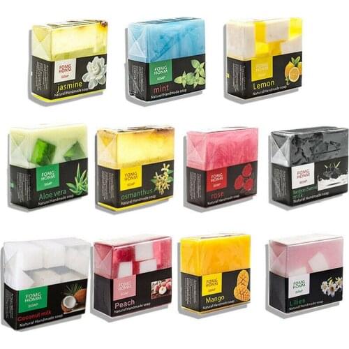 2020 New 12 Flavors 100g/pcs Natural Soap Moisturizing Skin Care Oil Deep Cleansing Facial Skin