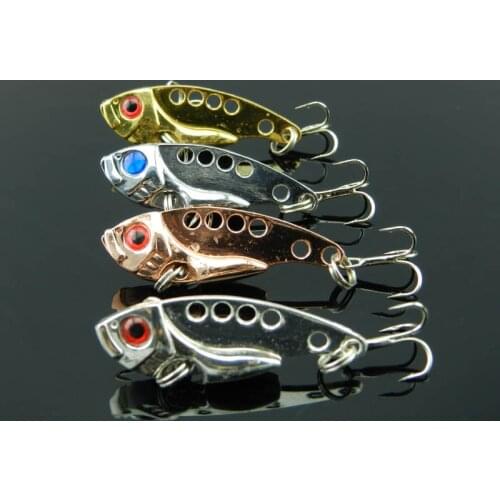 New 30pcs Metal VIB Lures Fishing Lure Blade 4CM 7GHard Bait Bass Walleye Crappie Minnow Fishing Tackle metal blade lures
