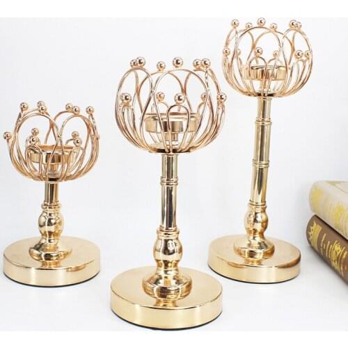 Single Candle Holder Delicate Candle Stand Center Table Candlestick Wedding Centerpiece Christmas Home Decoration