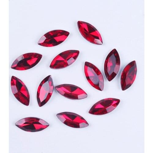 Pulaqi DIY Horse Eye Pointback Rhinestones Strass Glue on Rhinestones for Crafts Crystals for Wedding Dress Rhinestones Applique