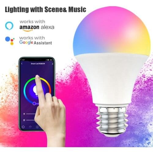 Dimmable B22/E27 Smart WiFi Light Bulb RGB LED Lamp Smart life APP Control Wake up Smart Lamp Night Light Smart home Accessories