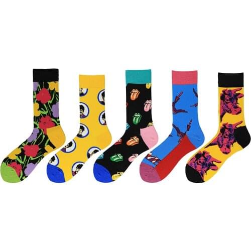 High Quality Weed Men Socks Avocado Donut Diamand Colorful Socks for Men Women Soft Pure Cotton Comfortable Men Socks Plus Size