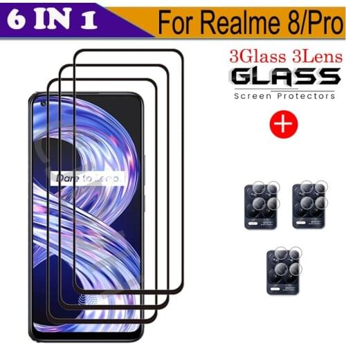 Screen Protector For OPPO Realme 8 Pro Tempered Glass For Realme 8 Pro Camera Film For Realme 8 Pro Protective Glass