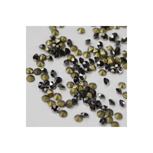 Ss26-ss40 288pcs Hematite Color Pointback Rhinestones Glass Material Stones Used For Jewelry Nail Art Decoration