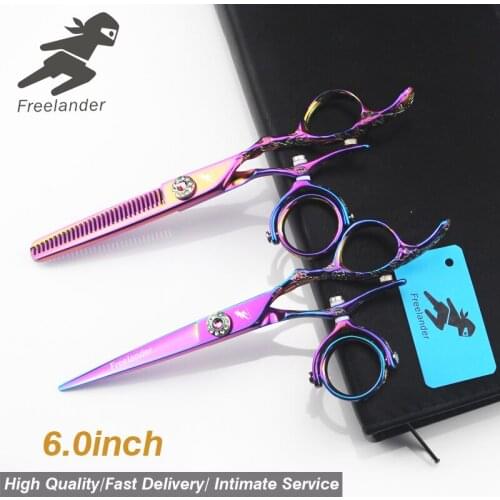 6 inch Professional pet grooming kit, straight scissors and curved pieces