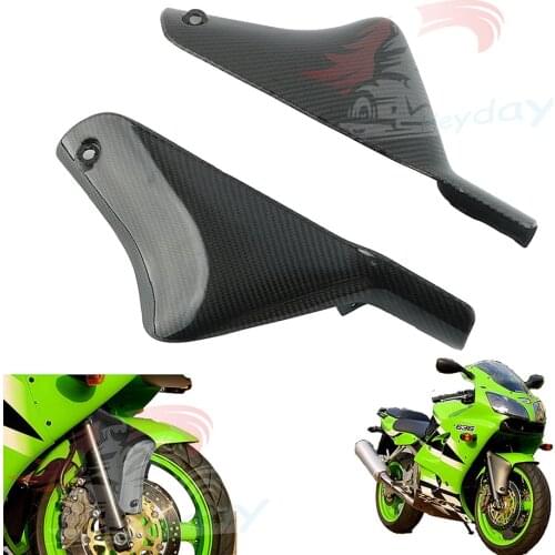 Motorcycle Accessories Carbon Fiber Front Fender For Suspension Cover Fairing Cowling For Kawasaki ZX6R 636 2000 2001 2002
