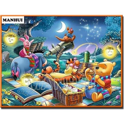 DIY 5D Diamond Mosaic Diamond Painting Cross Stitch Cartoon animals Kit Diamonds Embroidery Square Drill Home Decoration MH326