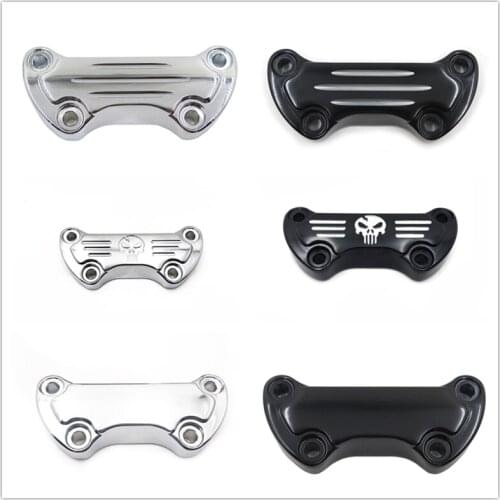 Aftermarket free shipping motorcycle pars Scalloped Handlebar Riser Clamp For Harley davidson Sportster 1200 Low Rider FXRS blac