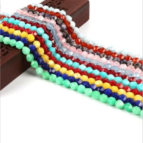 Natural chalcedony Hexagonal beads Pure Black Faceted cutting Beads 8mm size Wholesale For Jewelry Making Strand High Quality