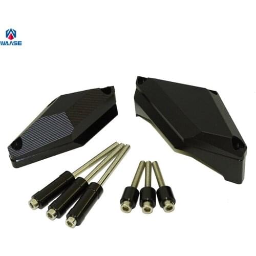 Waase Motorcycle Left & Right Engine Crash Pads Frame Sliders Protector For Yamaha FZ6R 2010 2011 2012 2013 2014 2015 2016 2017