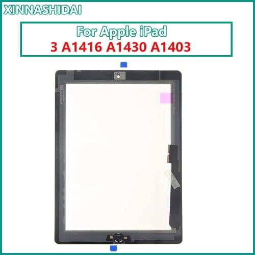 For iPad 3 4 Touch screen Digitizer For iPad 3 4 A1416 A1430 A1403 A1458 A1459 A1460 Touch Screen Glass Panel Replacement Sensor