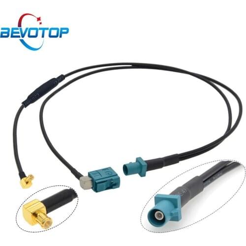 Fakra Z to MCX Male Y Type Splitter Cable With Diode RG174 Pigtail Car Navigation GPS Antenna Extension Cable for Android Device