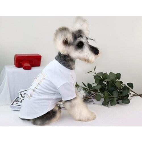 Cotton Frenchie Bulldog Tshirt Fashion Print Dog Clothes Schnauzer Summer Cooling Vest Dropshipping PDC0057